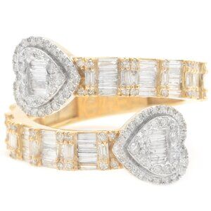 2.00 Carat Natural SI DIAMONDS in 10K Solid Yellow Gold Women Ring